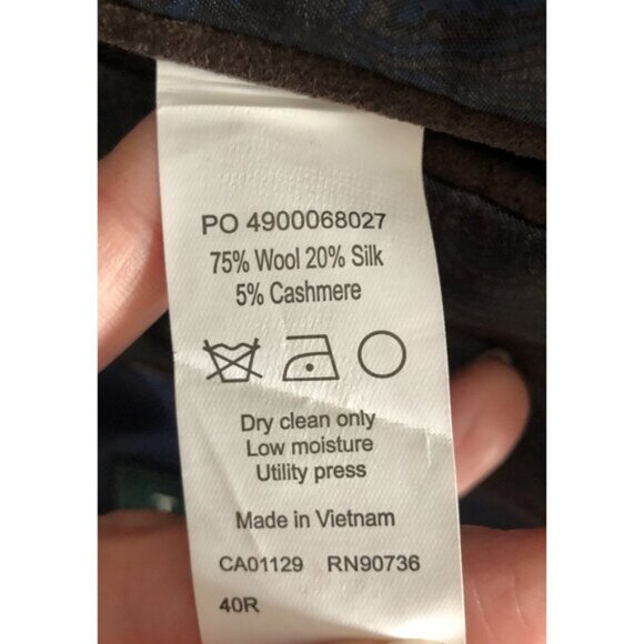 Lauren Ralph Lauren Mens Blazer 40R Wool Silk Cashmere Blend Navy Blue Old Money - Picture 4 of 9